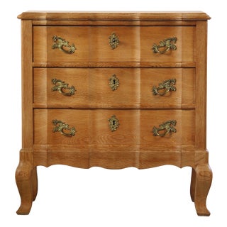 Mid-Century Danish Oak Baroque / Rococo Style Commode attributed to Henning Kjærnulf, 1960s For Sale