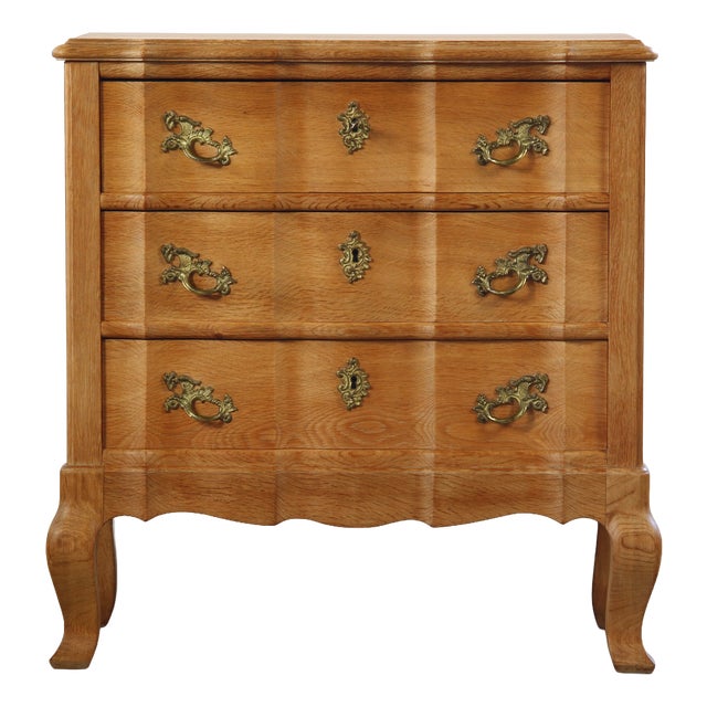 Mid-Century Danish Oak Baroque / Rococo Style Commode attributed to Henning Kjærnulf, 1960s For Sale