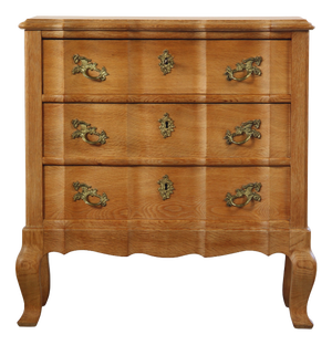 Mid-Century Danish Oak Baroque / Rococo Style Commode attributed to Henning Kjærnulf, 1960s