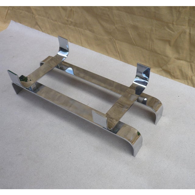 Metal Coffee Table in Wood and Steel, 1970s For Sale - Image 7 of 8