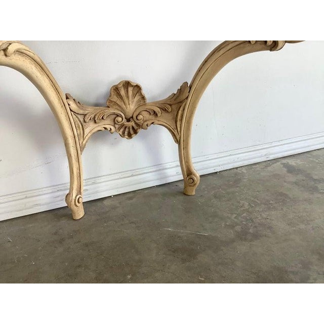 19th Century Louis XV Style Hand-Carved French Console Table For Sale In Los Angeles - Image 6 of 7