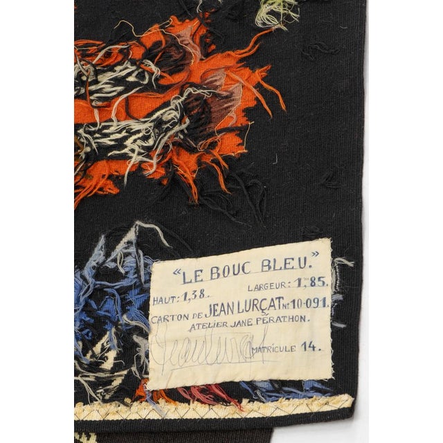 Le Bouc Blue Tapestry by Jean Lurçat, France, 1950s For Sale - Image 12 of 14