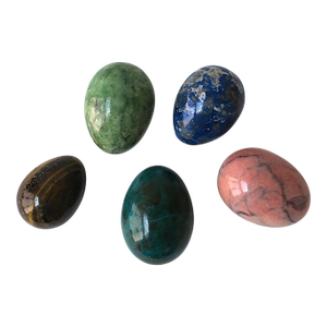 Italian Marble Egg Sculptures