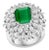 4 Carat Emerald Cut Colombian Emerald & 5.5 Ct Diamond Ring in Platinum Size 6 For Sale