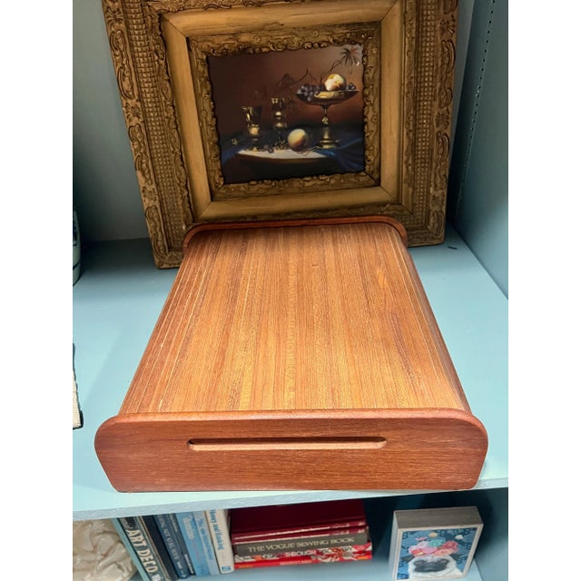 Vintage Danish Modern Teak Desktop Organizer For Sale In Charleston - Image 6 of 9