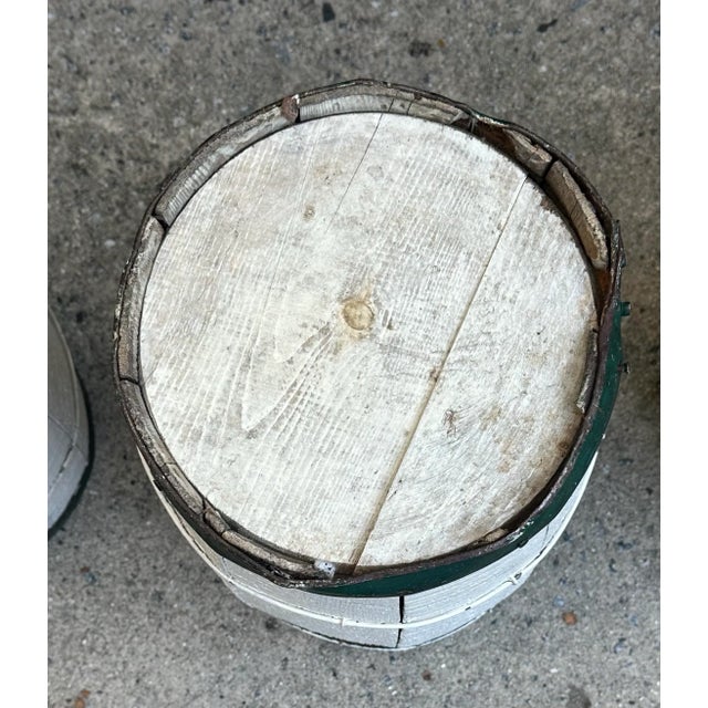 White Low Country Painted Wood Fishing Stools - Set of 4 For Sale - Image 8 of 10