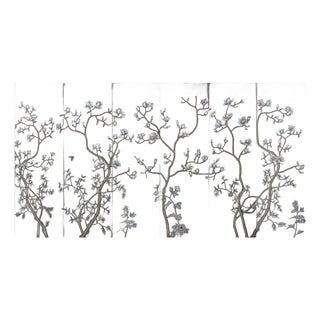 Luxury Hand-Painted Wallpaper | Magnolia Chinoiserie | Chinese Art Inspired Mural for Statement Walls For Sale