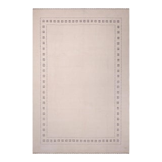Contemporary Gabbeh Beige/Charcoal Wool Rug - 9'0''x12'0'' For Sale