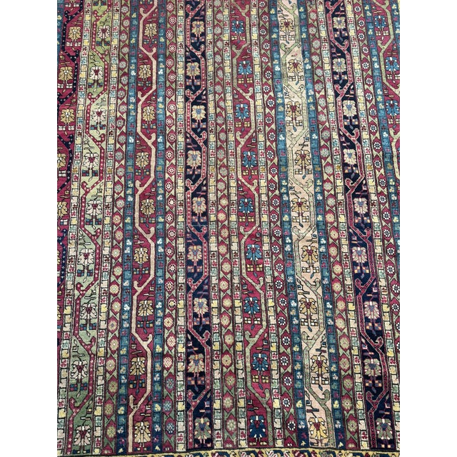 Antique Karabagh Rug With Vertical Stripe Design, Circa 1850 For Sale - Image 4 of 9