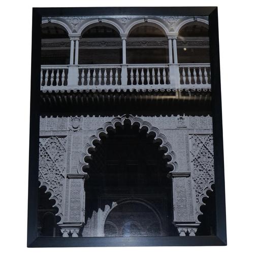 Courtyard of the Maidens in the Real Alcazar in Seville, Print, Framed For Sale - Image 6 of 6