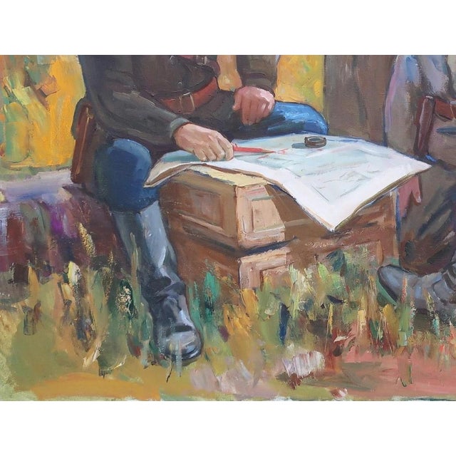 Soviet Army Oil Painting, Ukrainian Artist, 1969 120-160 For Sale - Image 4 of 6