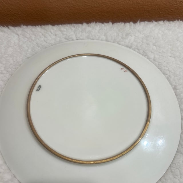 Antique 24k Gold Encrusted Floral Plates by Cauldon & Heinrich - Set of 6 For Sale - Image 12 of 12
