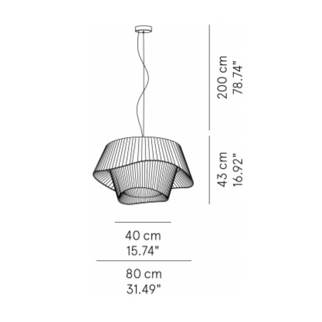 Textile Coco Modo Luce Modern Sculptural Chandelier Pendant For Sale - Image 7 of 12