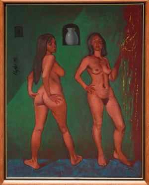 Clayton Anderson Two Nudes in Interior - Figurative 1970