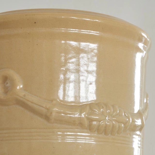 Anduze Pot in Cream Yellow, 1940s For Sale - Image 4 of 7