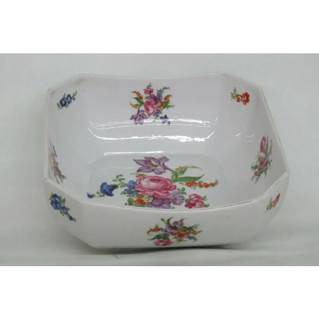 Ceramic MZ Altrohlau CMR Czechoslovakia Square Serving Bowl For Sale - Image 7 of 11