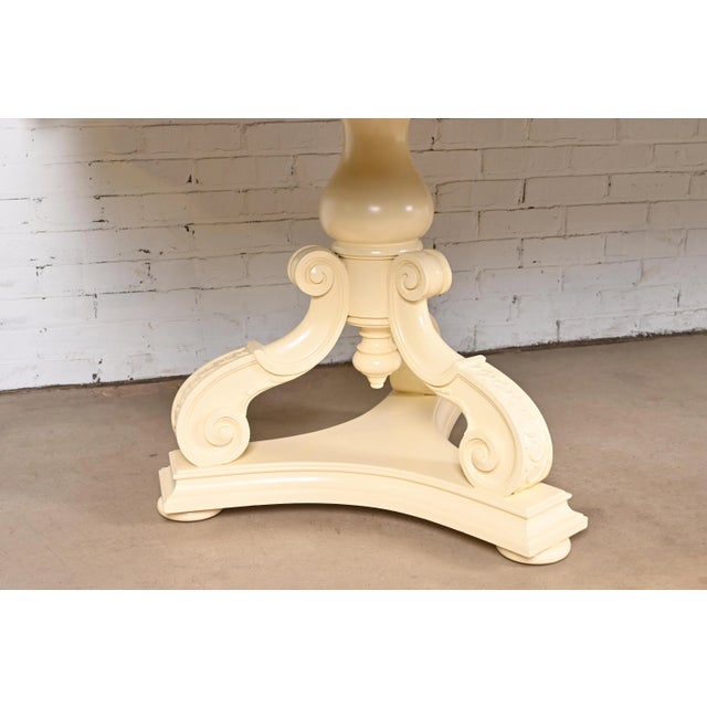 Karges Regency Burled Walnut Double Pedestal Extension Dining Table, Newly Refinished For Sale - Image 9 of 12