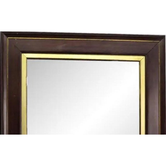 Antique 19th Century Victorian Walnut Deep-Well Wall Mirror With Lemon-Gilt Liner For Sale - Image 4 of 11