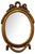 Small Rococo Oval Gilt Wall Mirror, 1880s For Sale