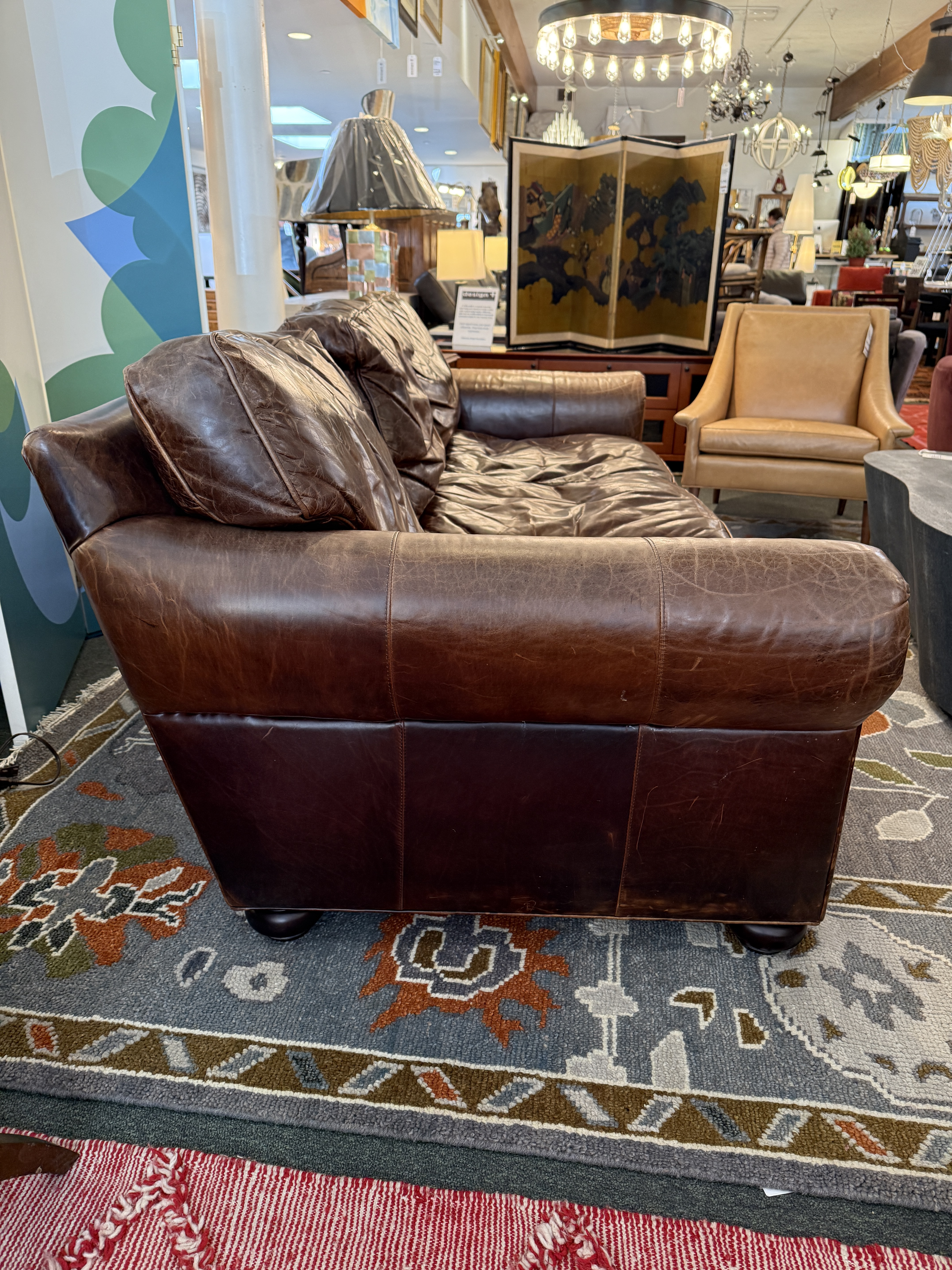 ☆ ロンハーマン☆★ ☆ 本革 イタリアンレザー カフェリード&チョーカー Restoration Hardware Lancaster Brompton Leather Sofa | Chairish