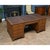 Wood Vintage Baker Walnut Executive Desk For Sale - Image 7 of 17