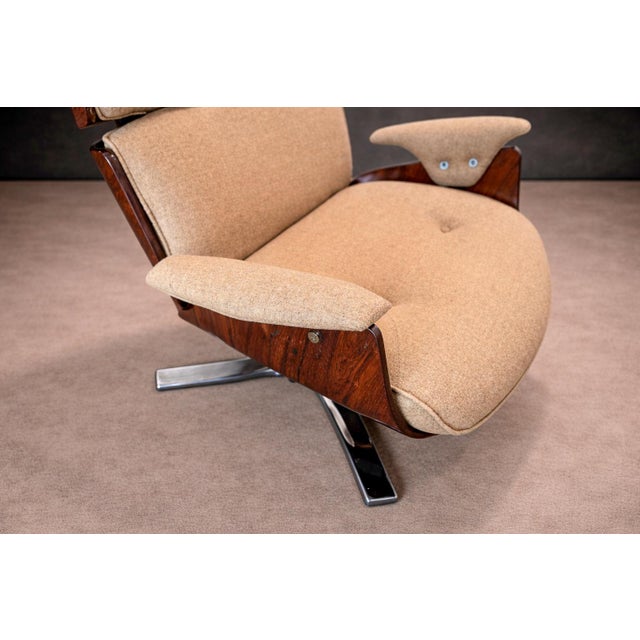 Brazilian Modern "Paulistana" Armchair With Ottoman by Jorge Zalszupin, C. 1959 - Lot 802a For Sale - Image 14 of 18