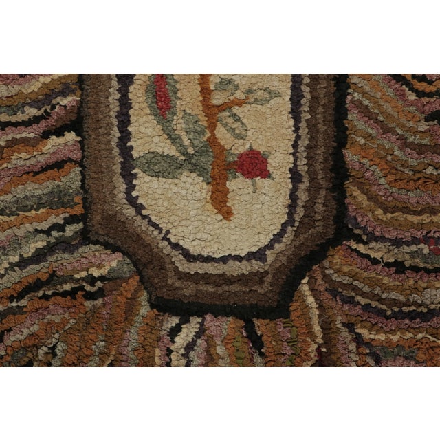 This 2x4 antique hooked runner is an exciting new addition to Rug & Kilim’s Antique collection; a folk-art masterpiece,...