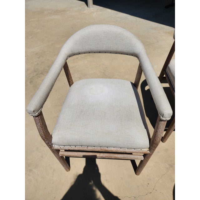 Wood Set of Four Burnett Armchairs For Sale - Image 7 of 13