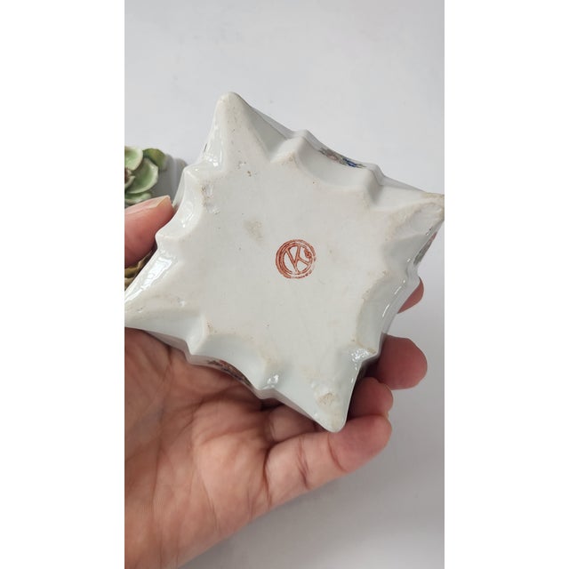 Mid-Century European Porcelain Floral Encrusted Trinket Box, K&o Mark, Circa 1960s For Sale - Image 16 of 16
