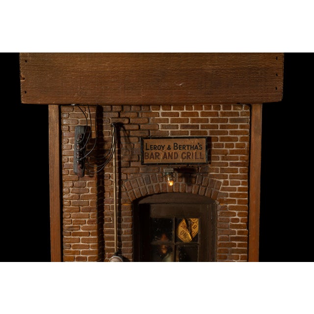 Late 20th Century Michael Garman Back Door Illuminated Cityscape Diorama For Sale - Image 5 of 18