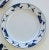 Late 20th Century Olive and Navy Blue Chinoiserie Flowers and Borders Wall Plate Curation-Set of 9 For Sale - Image 5 of 13