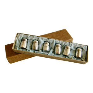 Early 20th Century Sterling Silver Salt Shakers Neo-Classic Style Set- 6 Pieces