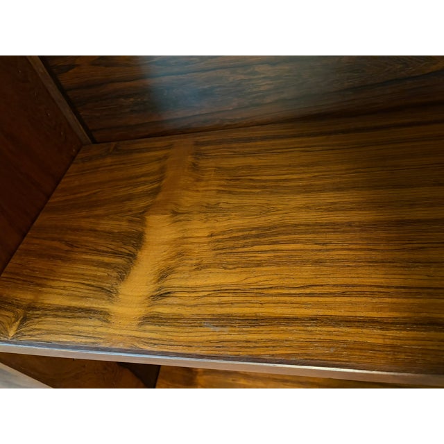 Wood Danish Rosewood Mid Century Shelving Unit, Adjustable For Sale - Image 7 of 14