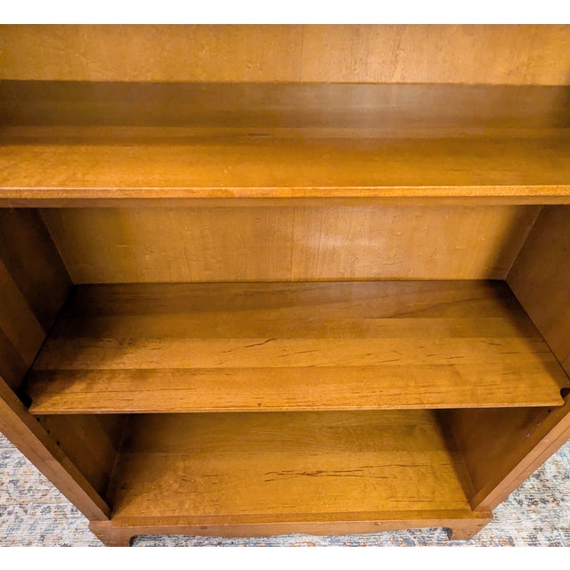 Wood Mid Century Small Rock Maple Bookcase by Brady Furniture / Nichols and Stone For Sale - Image 7 of 13