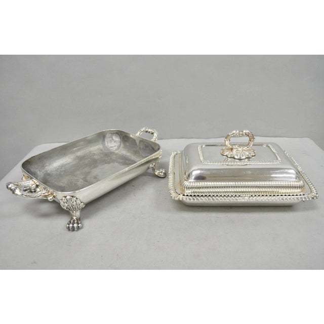 Antique English Regency Georgian Silver Plated Covered Chafing Serving Dish For Sale - Image 9 of 18