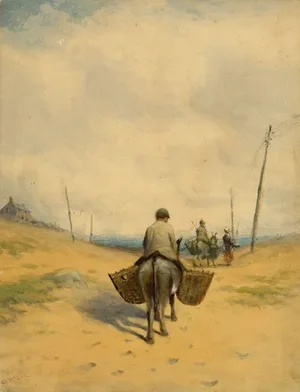 Robert Finlay McIntyre, Homeward Bound, Sennen, Cornwall, 19th Century, Watercolour
