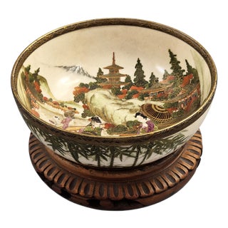 Japanese Satsuma Bowl by Gyokkō, 1890s For Sale