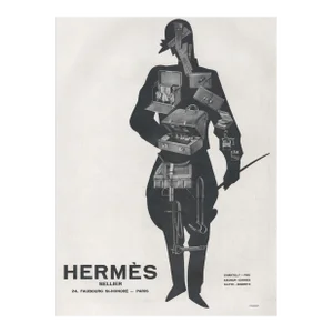 1928 French Art Deco Advertisement Hermes Print for the Horse Lover, Rare