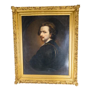 18th Century Old Master Portrait Painting After Anthony Van Dyck's Self-Portrait