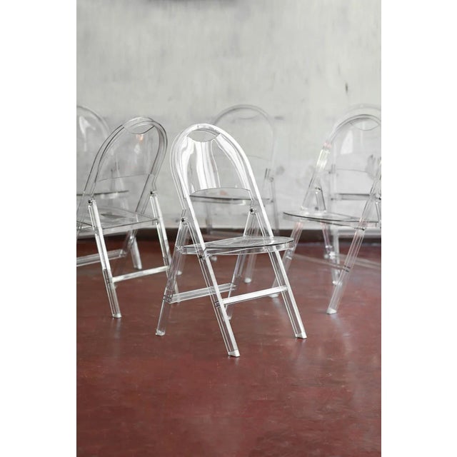 Tric Folding Chairs by Achille and Pier Giacomo Castiglioni for BBB BONACINA, 1960s, Set of 6 For Sale - Image 12 of 12