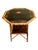 Antique Scorched Bamboo Chinoiserie Side Table With Hand-Painted Lacquer Top, Early 20th Century For Sale - Image 6 of 18