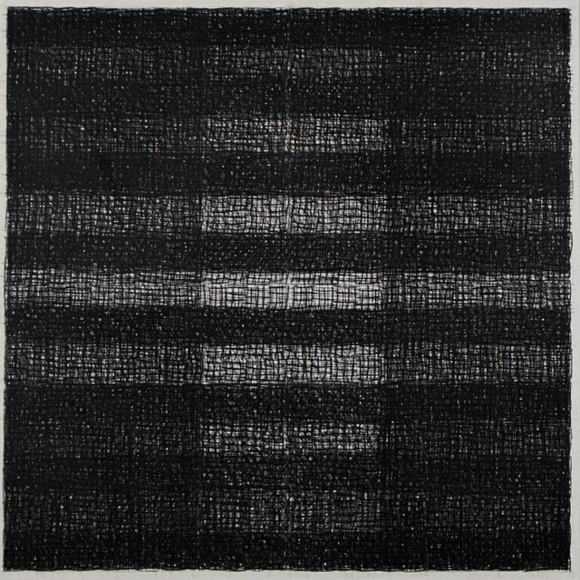 Abstract Vintage Abstract Expressionist Charcoal on Paper, Framed/Matted/Anni Albers/Richard Serra For Sale - Image 3 of 5