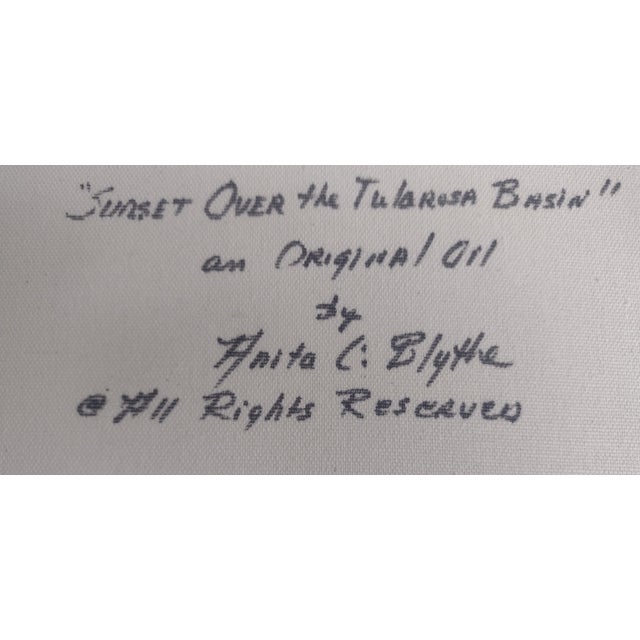 Tularosa Basin - Original Oil Palette Knife Painting by Anita Blythe For Sale - Image 10 of 11