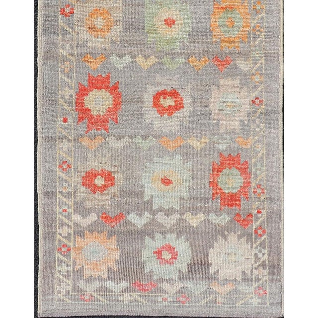 2020s Modern Runner by Keivan Woven Arts Sub-Geometric Diamond Design in Multicolor 2'9 X 9'8 For Sale - Image 5 of 11