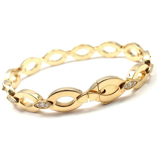 Cartier Cartier 18K Yellow Gold Diamond Diadea Link Bracelet For Sale - Image 4 of 10
