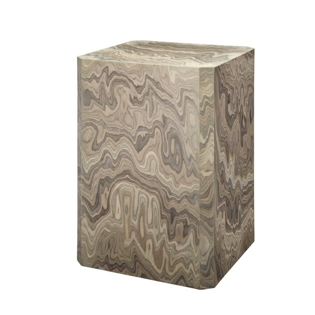 2020s Vale Side Table, Sand Grey Veneer For Sale - Image 5 of 5