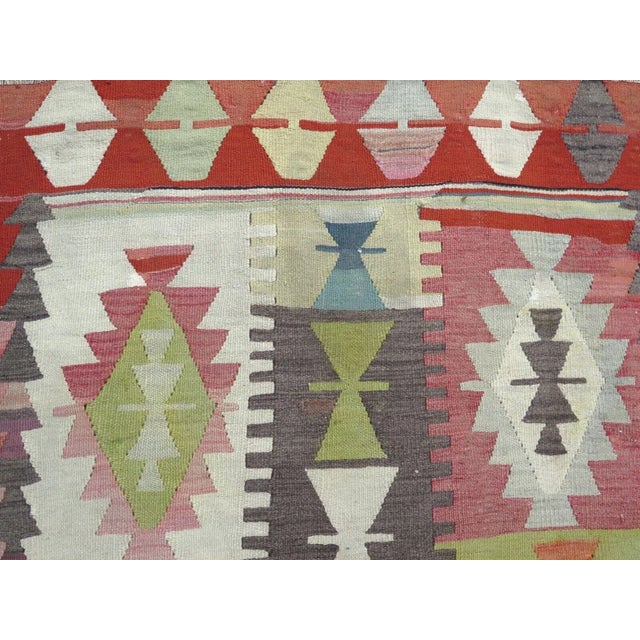 1960's Vintage Handmade Kilim Rug - 54" X 119" For Sale - Image 4 of 10