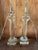 Pair of Architectural Crystal & Resin Column Table Lamps by Restoration Hardware, Circa 2006 For Sale - Image 9 of 14