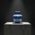 Blue Handmade Ceramic Large Iznik Vase (Monumental Size) Cobalt Blue Background Floral For Sale - Image 8 of 8