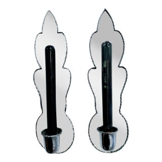 Mid-Century French Sconces in Metal Chrome - a Pair For Sale